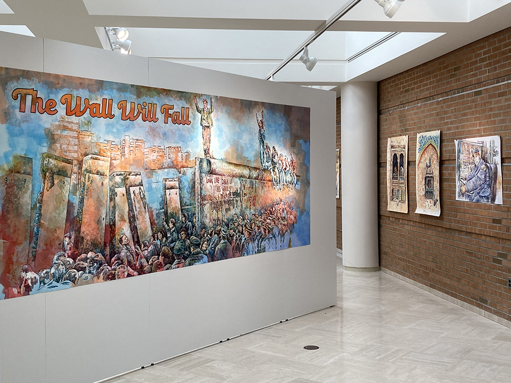 backside middle wall-billboard, watercolors